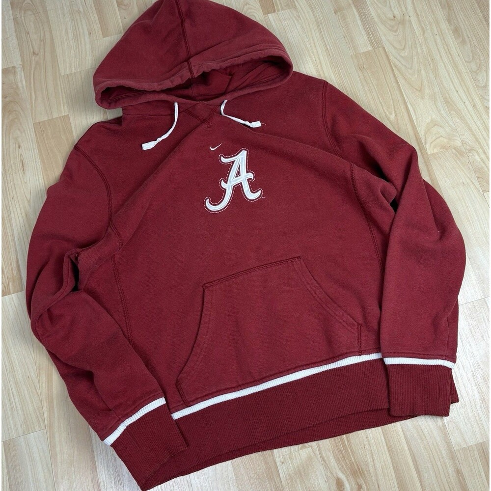 Y2K Women’s Nike Center Swoosh / Alabama Hoodie / Embroidered / Size XL / Red